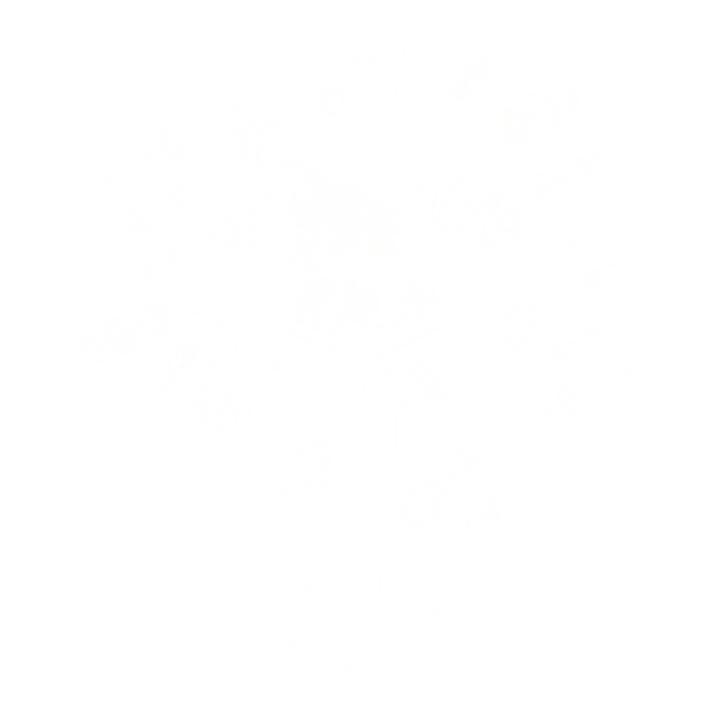Exploded-view blueprint drawing of a toy robot showing its articulated joints and internal parts